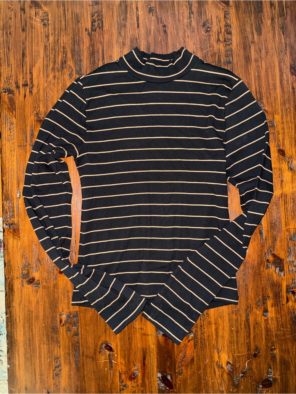 GAP mock neck striped shirt